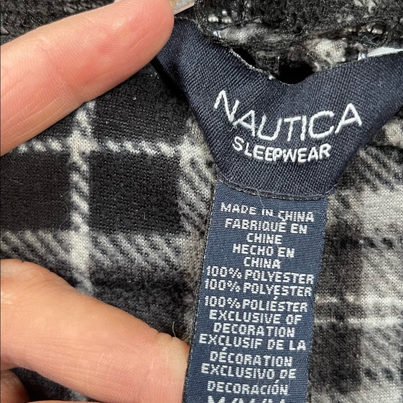 Nautica Mens M lounge pants elastic waist drawstring  rear pocket Gently worn - Picture 6 of 6